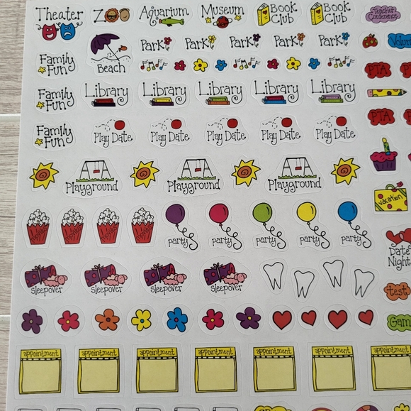 Bundle Of 5 sheets of 258 busy mom stickers reminders event planner - Picture 3 of 8